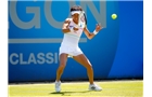 BIRMINGHAM, ENGLAND - JUNE 12:  Kimiko Date-Krumm of Japan in action during Day Four of the Aegon Classic at Edgbaston Priory Club on June 12, 2014 in Birmingham, England.  (Photo by Paul Thomas/Getty Images)